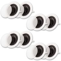 Acoustic Audio HTI6c in Ceiling 6.5" Speaker 4 Pair Pack 2 Way Home Theater 2000W HTI6c-4PR