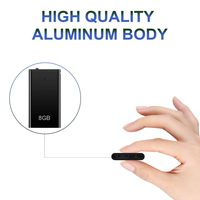 Voice Recorder, Mini Voice Activated Recorder, 8GB Memory, Recording Device w/USB Rechargeable and MP3 Functions, Ideal for Lectures, Meetings, Interviews, Up to 96 Hours