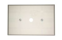 Leviton 88113 1-Gang .406-Inch Hole Device Telephone/Cable Wallplate, Oversized, Thermoset, Strap Mount, White