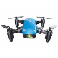 EISHOW S9 Micro Foldable RC Quadcopter Drone RTF 2.4GHz Wireless Remote Control 4CH 6-axis Gyro/Headless Mode/One Key Return / 3D Rollover/Mini Helicopter (Blue, Standard Version)