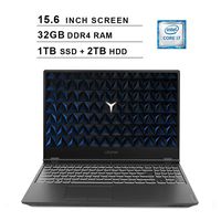 Lenovo 2019 Legion Y540 15.6 Inch FHD IPS Gaming Laptop (9th Gen Intel 6-Core i7-9750H up to 4.5 GHz, 32GB RAM, 1TB PCIe SSD + 2TB HDD, Nvidia GeForce GTX 1660 Ti, Bluetooth, WiFi, HDMI, Windows 10)