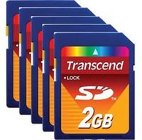 TRANSCEND TS2GSDC CARD, SD, 2GB (100 pieces)