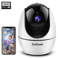Security Surveillance Camera, Elegant Choise 1080P WiFi IP Camera with Night Vision, 2-Way Audio, Motion Track, Activity Alert, Wired/Wireless Dome Camera for Home/Baby/Pet (White)