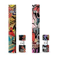 (2 Pack) Logos & Street Graffiti Skin Warp for Juul Vape, FONTAR Vinyl Decal Sticker Anti-stratch Protective Cover