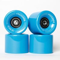 FREEDARE Skateboard Wheels 60mm 83a with Bearings and Spacers Cruiser Wheels (Blue,Pack of 4)