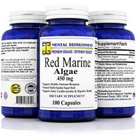 Mental Refreshment: 100% Pure Red Marine Algae - 450mg, 100 Capsules - Natural Immune Support