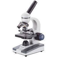 AmScope M150C-MS Compound Monocular Microscope, WF10x and WF25x Eyepieces, 40x-1000x Magnification, LED Illumination, Brightfield, Single-Lens Condenser, Coaxial Coarse and Fine Focus, Mechanical Stage, 110V