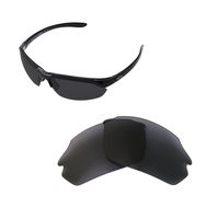Walleva Replacement Lenses for Smith Parallel Max Sunglasses - Multiple Options Available (Black - Polarized)