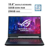 2019 Asus ROG G531GT 15.6 Inch FHD Gaming Laptop (9th Gen Intel 6-Core i7-9750H up to 4.50 GHz, 32GB DDR4 RAM, 256GB SSD, NVIDIA GeForce GTX 1650, RGB Backlit Keyboard, Windows 10) (Black)