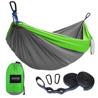 Kootek Camping Hammock Double & Single Portable Hammocks with 2 Tree Straps, Lightweight Nylon Parachute Hammocks for Backpacking, Travel, Beach, Backyard, Patio, Hiking