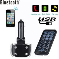 Fabal Bluetooth Car Kit MP3 Player FM Transmitter Wireless Radio Adapter USB Charger (White)