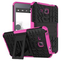 Galaxy Tab A 7.0 Case, Galaxy Tab A 7.0 Cover, Dual Layer Protection Shock Absorption Hybrid Rugged Case Hard Shell Cover with Kickstand for 7.0'' Samsung Galaxy Tab A 7.0 [T280/T285] (Hot Pink)