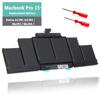 A1494 Laptop Battery Replacement for MacBook Pro 15 inch Retina A 1398 (Mid 2014 & Late 2013 Version) Compatible with Retina ME293 ME294