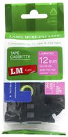 LM Tapes - Premium 1/2" White Print on Berry Pink Label Compatible with P-Touch TZe-MQP35 Tape and Comes with a Great Tape Color/Size Guide for Easy reordering.