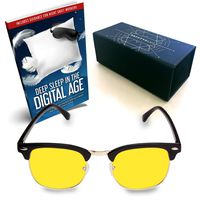 SafetyBlueTM Day Glasses 40% Blue Blocking for Men & Women | Reading Glasses | Gaming Monitors | Computer Glasses | UV Light Protection Glasses | Headache Relief | Non-Prescription Glasses (Yellow)