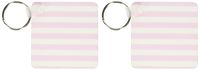 3dRose Bubblegum Pink and White Stripes Pattern - Cute and Girly - Key Chains, 2.25 x 4.5 inches, set of 2 (kc_56672_1)