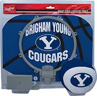 NCAA BYU Cougars Kids Slam Dunk Hoop Set, Blue, Small