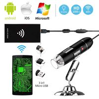 Ksera USB WiFi 2-in-1 Digital Microscope, 2.0 Mini Wireless Microscope Camera 40 to 1000x Magnification Endoscope for Kids, Compatible with iPhones Mac Window 7 8 10 and OTG Supported Android Phones