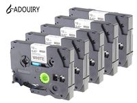 P Touch Label Marker Tape TZE Replace Brother Tape P-Touch TZ231 TZe231 Standard Laminated Labeling, Black on White, 1/2" (0.47") 26.2 Feet(12mm x 8m), 5 Pcs