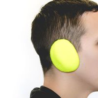 Sprigs Earbags Bandless Ear Warmers/Fleece Earmuffs with Thinsulate - HiViz Yellow, Small
