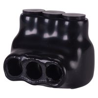 NSI Industries Polaris Black IPL4-3A Insulated Multi-tap Connector - 3-Port Single-Sided Entry for 4-14 AWG Wire Range - Dry Locations - Dual-rated for cooper and/or aluminum - 1.188-inch width, 1.375-inch height, 1.55-inch length - Hex size 1/8-inch