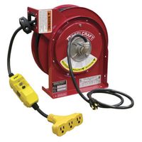 REELCRAFT 45 Ft. Power Cord Reel, GFCI Triple Outlet