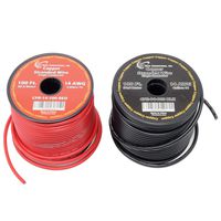 Best Connections 14 AWG Pure Copper Stranded Wire - 100' True Gauge Power Ground Remote Primary Red Black Combo Hook-Up Cable 12-Volt