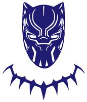 Black Panther New Movie Vinyl Sticker Decals for Car Bumper Window MacBook pro Laptop iPad iPhone (4" x 3.4", Purple)