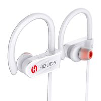 Bluetooth Headphones,HBUDS Waterproof IPX7 Wireless Sports Earbuds,Deep Bass HiFi Stereo In-Ear Earphones Built-in Mic, 8-9 Hrs Playtime Noise Canceling Headsets White(Memory Ear Tips & Fast Pairing)