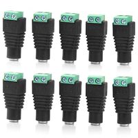 Uxcell BWDYM DC Power Cable Female Connector Plug (Pack of 10)