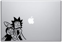 Vinyl Sticker Rick and Morty Compatible with Pc, car, Glass Walls (6 inches, Black)