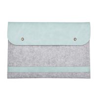 TOPCHANCES Ultra Slim Felt & PU Leather MacBook Retina Sleeve Tablet Case Cover Protective Bag Notebook Carrying Bag for MacBook (MacBook air 11.6 inches, Green)