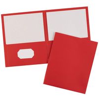 Avery 47989 Two-Pocket Folder, 40-Sheet Capacity, Red (Box of 25)