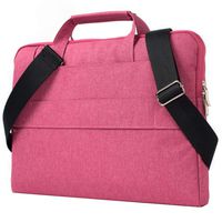 Jennyfly 13.3 inch Laptop Briefcase, Men 360° Protective Anti-Scratch Handbag Cover with Handle Laptop Bag Business Handbag Case with Shoulder Strap for 13-13.3 inch Laptop MacBook Tablet - Rose Pink