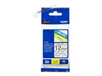 Brother TZe-131 Labelling Tape Cassette, Black on Clear, 12 mm (W) x 8 m (L), Laminated, Brother Genuine Supplies