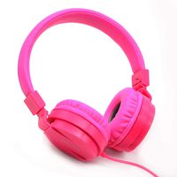 Bluelark(TM) Portable 3.5mm Foldable Over-Ear Headphone Headset Wired Pure Musical Audio Headphones Lightweght Cord Earphones Noise Cancelling Stereo Headsets for Phones, PC, MP3/ MP4 Player and More (Pink)