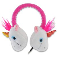 Plush Headphones for Kids/Teens/Adult with Unicorn,Headphones Earmuff Suit for Winter,Stereo Foldable Headset for iOS Android Smartphone Laptop Tablet PC Computer