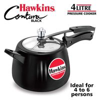 Hawkins CB40 Hard Anodised Pressure Cooker, 4-Liter, Contura Black