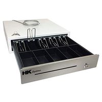 HK SYSTEMS 16""Stainless Steel" Front White Heavy Duty POS Interface Cash Drawer with 5Bill/5Coin