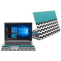 MightySkins Skin Compatible with Lenovo Ideapad 330 15" (2018) - Teal Chevron | Protective, Durable, and Unique Vinyl Decal wrap Cover | Easy to Apply, Remove, and Change Styles | Made in The USA