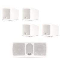 Acoustic Audio AA321W and AA32CW Mountable Indoor Speakers Home Theater 5 Speaker Set