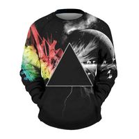 iMakcc Men Casual T Shirt 3D Printing Long Sleeve Bottoming Sweatshirt Top Tee Blouse (XXXL, Black)