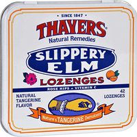 Thayers Slippery Elm Lozenges, Tangerine, 42 Count (Pack of 10)