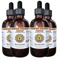 Cacao Liquid Extract, Organic Cacao (Theobroma Cacao) Tincture Supplement 4x4 oz