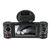 Pacoco 2.7 Inch New Dual Lens Car Camera Vehicle DVR Dash Cam Two Lens Video Recorder F600 Black