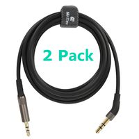 Mr Rex Audio Cable Compatible for Bose QuietComfort 35ii QC35 QC25 JBL AKG and 2.5mm Plug Headphones 59in 3.5mm to 2.5mm Male TRS Auxiliary Aux Cord 2-Pack