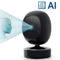 SimCam AI Home Security Camera - On-Device AI Indoor Security Camera with Face Recognition,Person Detection, 360° Pan, Intel Processor,1080P, Night Vision, 2-Way Audio,Work with Alexa&Google Assistant