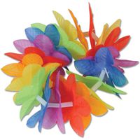 Silk 'N Petals Rainbow Floral Wristlet/Anklet (multi-color) Party Accessory  (1 count)