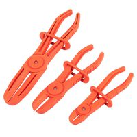 Juvale 3 Pack Hose Clamp Pliers - Pinch Pliers - Line Clamps for Brake Hoses, Fuel Hoses, Gas Lines, Coolant Hoses, Radiator Hoses, Most Flexible Hoses, Red