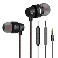 Earbuds Earphones Audio Earphones with Microphone in Ear Earbud Headphones Noise Cancelling Earphones with Microphone and Volume Control 3.5mm Plug Compatible Multiple Audio Devices Black